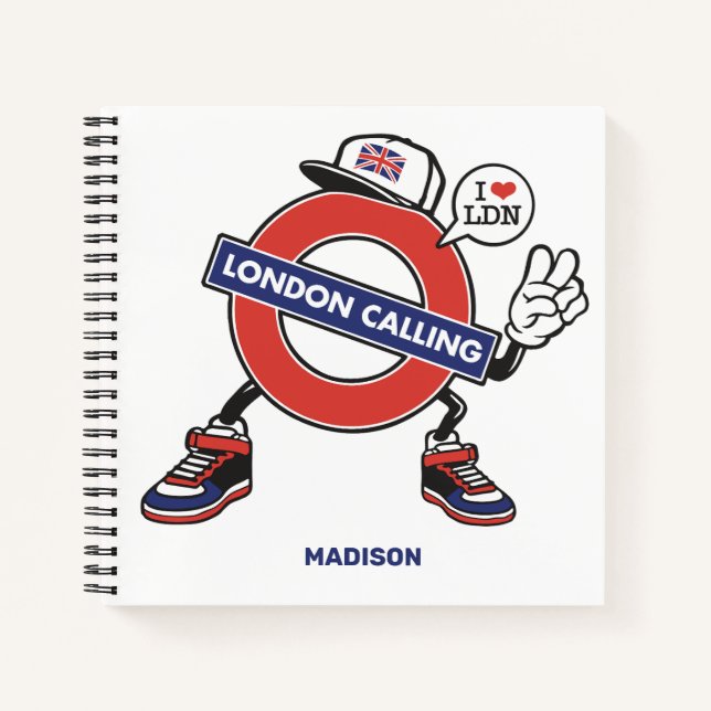 Custom Name London Calling Notebook (Front)