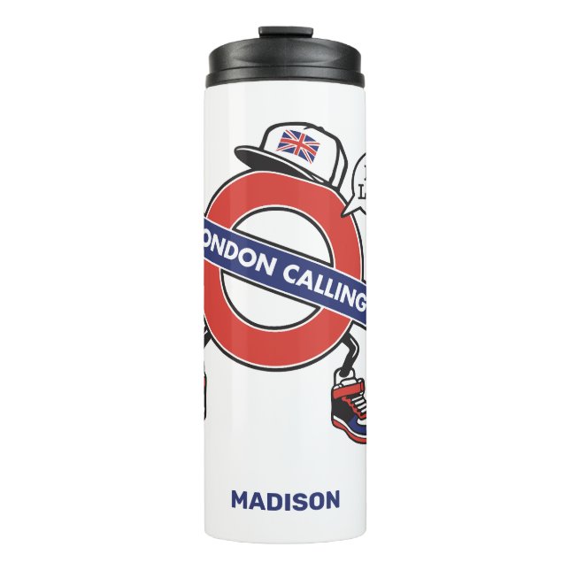 Custom Name London Calling Thermal Tumbler (Front)