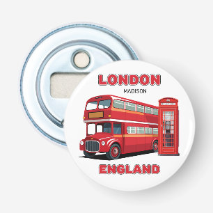 Custom Name London England Bottle Opener