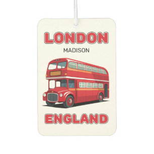 Custom Name London England Car Air Freshener