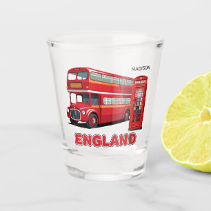 Custom Name London England Shot Glass