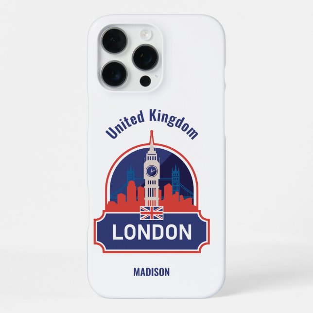 Custom Name London iPhone Case (Back)