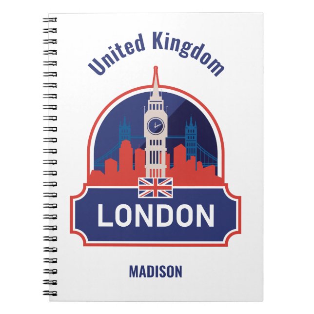 Custom Name London Notebook (Front)