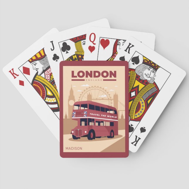 Custom name LONDON Playing Cards (Back)