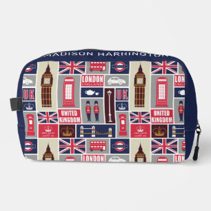 Custom Name London UK Icons Dopp Kit