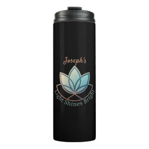 Custom Name Lotus - [NAME] Shines Bright Thermal Tumbler