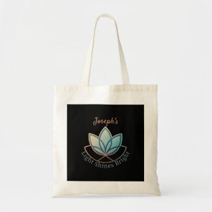 Custom Name Lotus Tote Bag - [NAME] Shines Bright