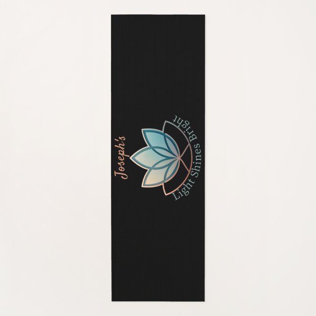 Custom Name Lotus Yoga Mat- [NAME] Shines Bright Yoga Mat (Front)