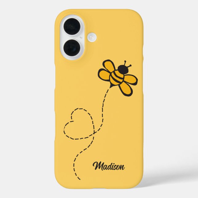 Custom Name Love Bee Case-Mate iPhone Case (Back)