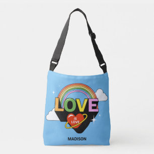 Custom Name "Love Is Love" Crossbody Bag