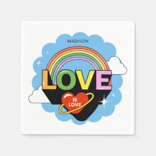 Custom Name "Love Is Love" Napkin