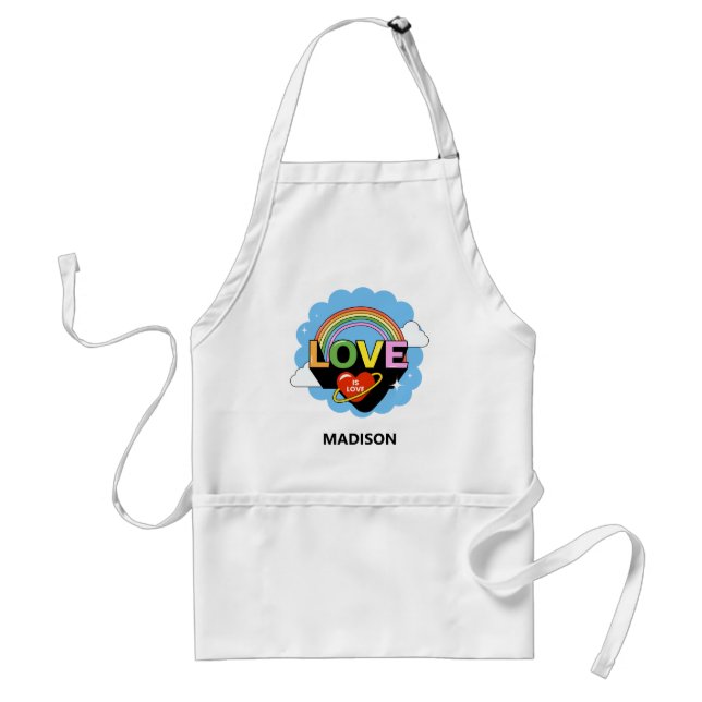Custom Name "Love Is Love" Standard Apron (Front)