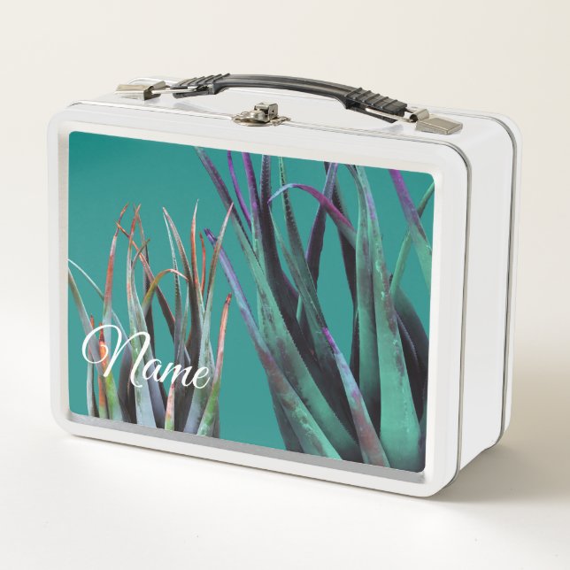 Custom Name Lunchbox Aloe Plant (Front)