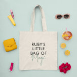Custom Name Magic Minimalist Modern Tote Bag<br><div class="desc">This tote bag is a stylish and functional accessory that combines the best of both worlds: fun and playful typography with a minimalist design that makes it versatile and easy to wear with any outfit and adds a touch of sophistication and elegance to the overall look. The typography design is...</div>