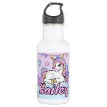 Custom Name Magical Unicorn, Rainbow & Stars