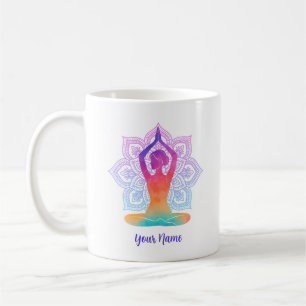 Custom Name Mandala Yoga Coffee Mug