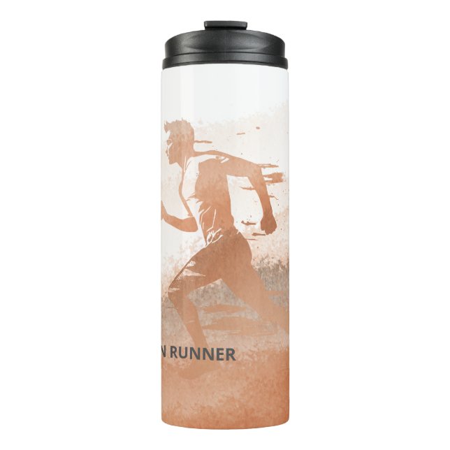 Custom Name Marathon Runner Gift Thermal Tumbler (Front)