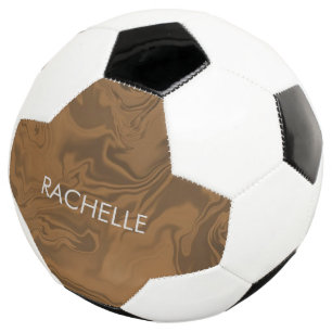 Custom name marble brown texture football
