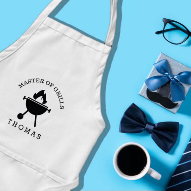 Custom Name Master of Grills Father's Day Standard Apron (Creator Uploaded)