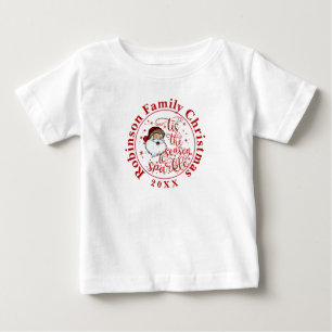 Custom Name Matching Family Christmas Santa Baby T-Shirt