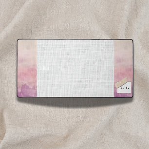 Custom Name Mauve Burgundy Heather Dusk Desk Mat