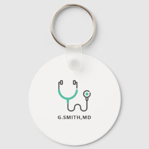 Custom Name Medical Stethoscope Doctor Nurse Key Ring
