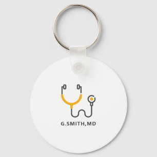 Custom Name   Medical Stethoscope   Doctor Nurse Key Ring