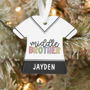 Custom Name Middle Brother Cute Personalised Ornament