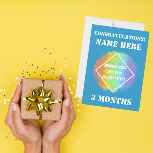 Custom Name/Milestone MilAddicted To My Recovery Holiday Card