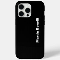 Custom Name Minimalist Modern Black White