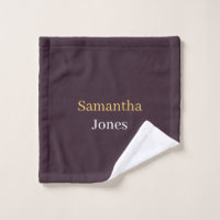 Custom name minimalist modern burgundy