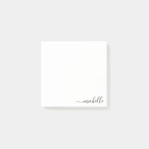 Custom Name Minimalist Personalised Pastel Colour Post-it Notes