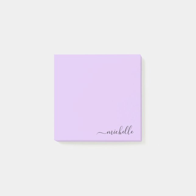 Custom Name Minimalist Personalised Pastel Colour Post-it Notes (Front)