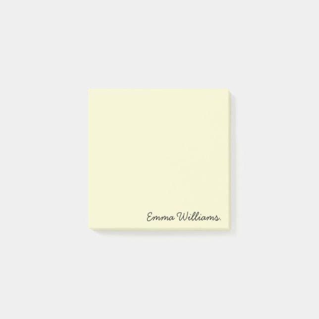 Custom Name Minimalist Personalised Pastel Colour Post-it Notes (Front)