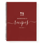 Custom Name Modern Elegant Script Recipe