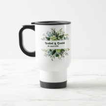 Custom Name modern floral girly Coffee Mug