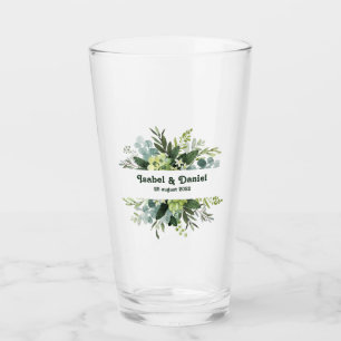Custom Name modern floral girly Coffee Mug Glass