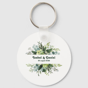 Custom Name modern floral girly Coffee Mug Glass Key Ring