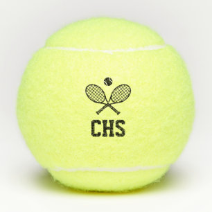 Custom Name Modern Monogram Initials Tennis Balls