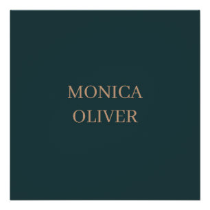 Custom name modern professional minimalist poster