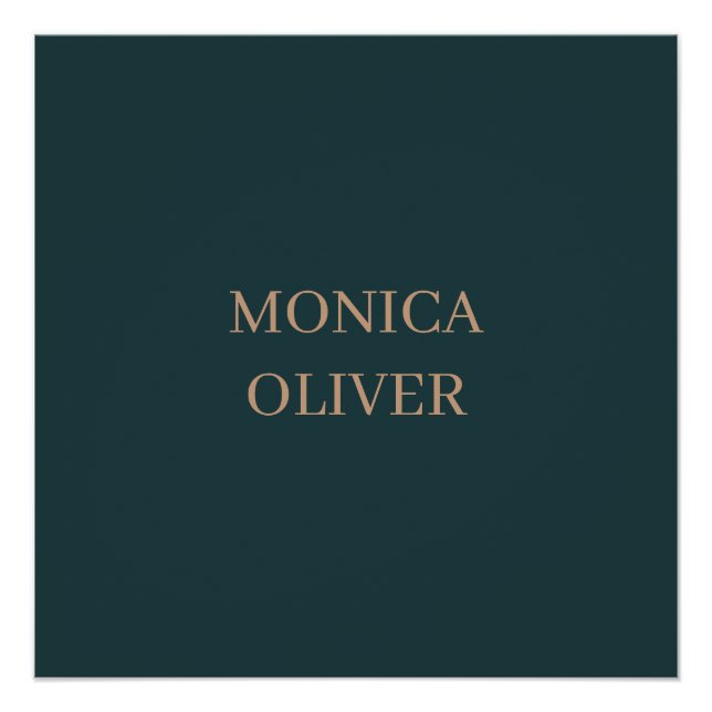 Custom name modern professional minimalist poster (Front)