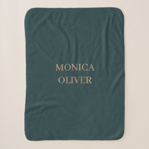 Custom name modern professional minimalist sherpa blanket