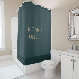 Custom name modern professional minimalist shower curtain