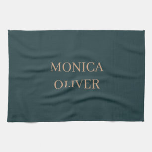 Custom name modern professional minimalist tea towel