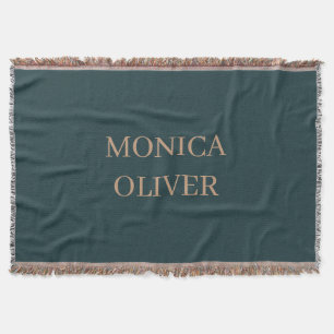 Custom name modern professional minimalist throw blanket
