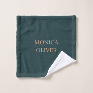 Custom name modern professional minimalist wash cloth