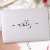 Custom Name Modern Script Calligraphy Cute Laptop