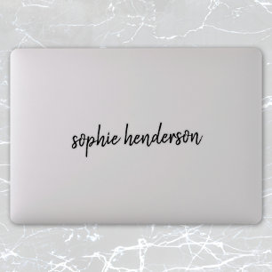 Custom Name   Modern Script Handwritten Laptop