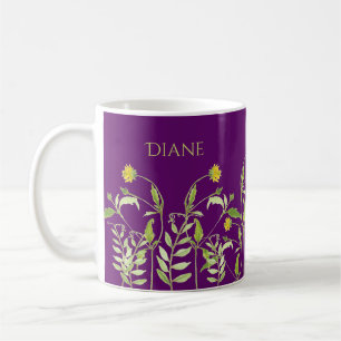 Custom Name Modern wildflower watercolor Scripture Coffee Mug