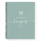 Custom Name ModernTeal Elegant Script Recipe